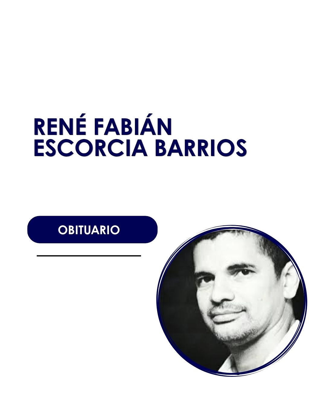 FALLECIMIENTO DEL DOCENTE RENÉ FABÍÁN ESCORCIA BARRIOS